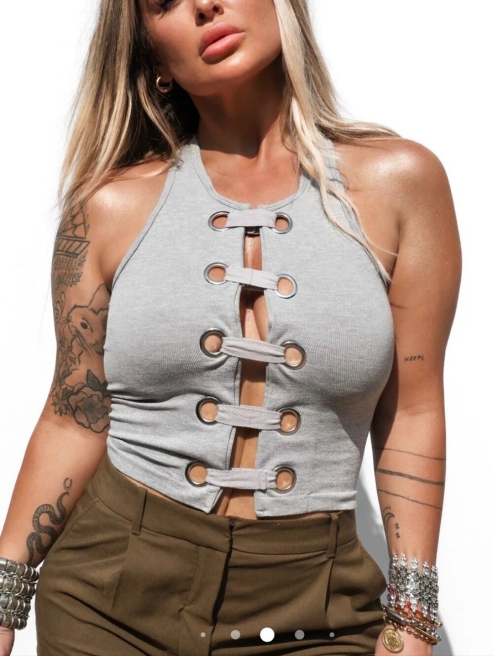 Pebby Forevee Grommet & Thread Tank Top, L/XL, RN#157952